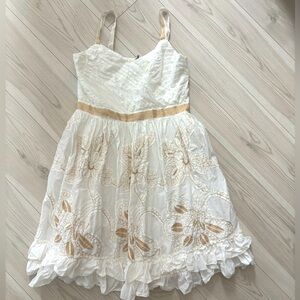 Anna Sui Golden & White Dress